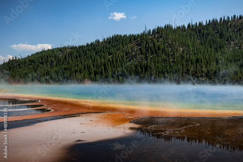 Grand Prismatic Springs in Yellowstone National Park, WY.