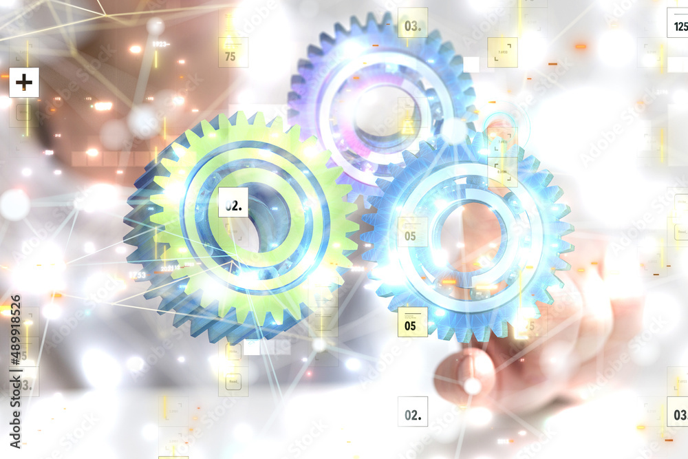 gear Technology background. Big data concept gear Technology background. Big data concept