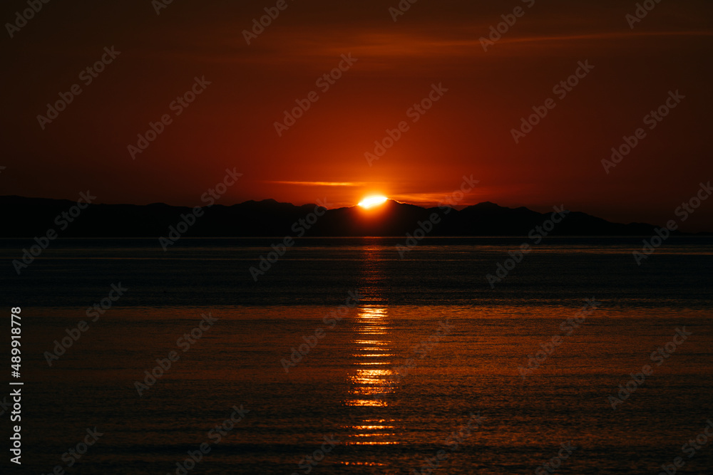 Sunset over the Olympic Mountains and Puget Sound Sunset over the Olympic Mountains and Puget Sound
