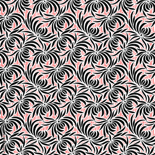 Monotone blue and grey of silhouette tropical foliage and fill in stripe leaves in colorful mood seamless pattern in vector for fashion fabric and all prints