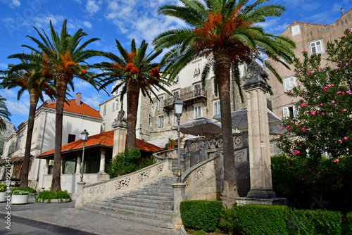 Korcula  Croatia- september 3 2021   picturesque city in summer