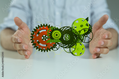 Mechanism, green metallic g...