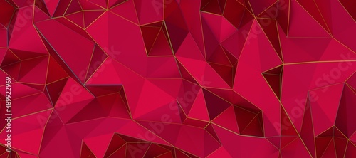 Abstract crystal background with refracting pink and magenta