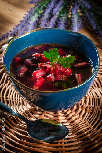 Ukrainian soup - borscht.