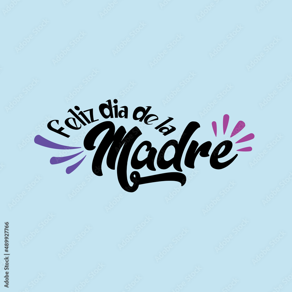 Feliz dia de la madre hand lettering translation from spanish happy mothers day vector