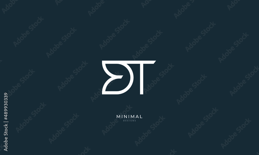 Monogram icon logo DT Monogram icon logo DT