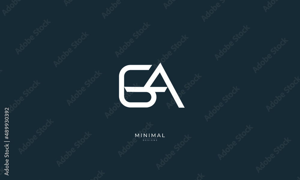Monogram icon logo GA Monogram icon logo GA