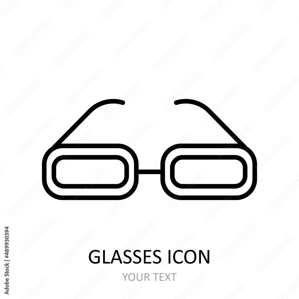 Outline drawing of glasses. Vector drawing. Outline drawing of glasses. Vector drawing.