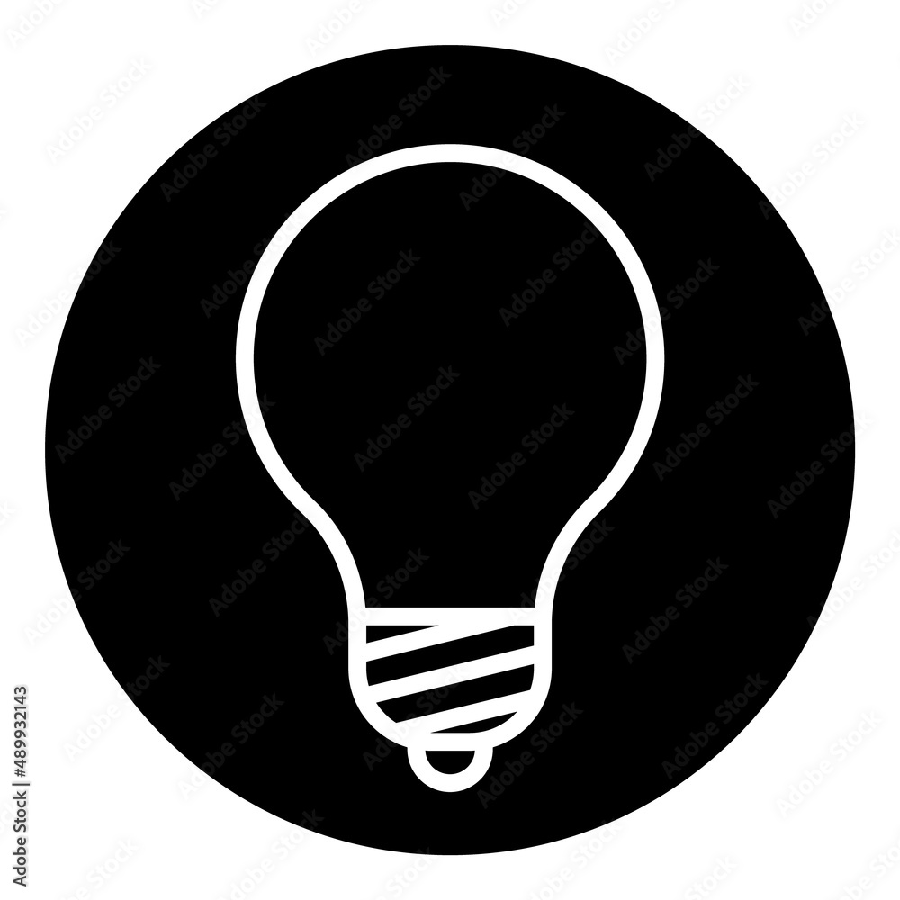 Lightbulb Idea Flat Icon Isolated On White Background Lightbulb Idea Flat Icon Isolated On White Background