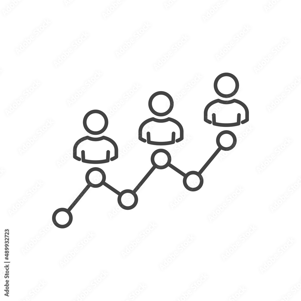 Group of People and Ranking Chart vector icon in meaning Rating Group of People and Ranking Chart vector icon in meaning Rating