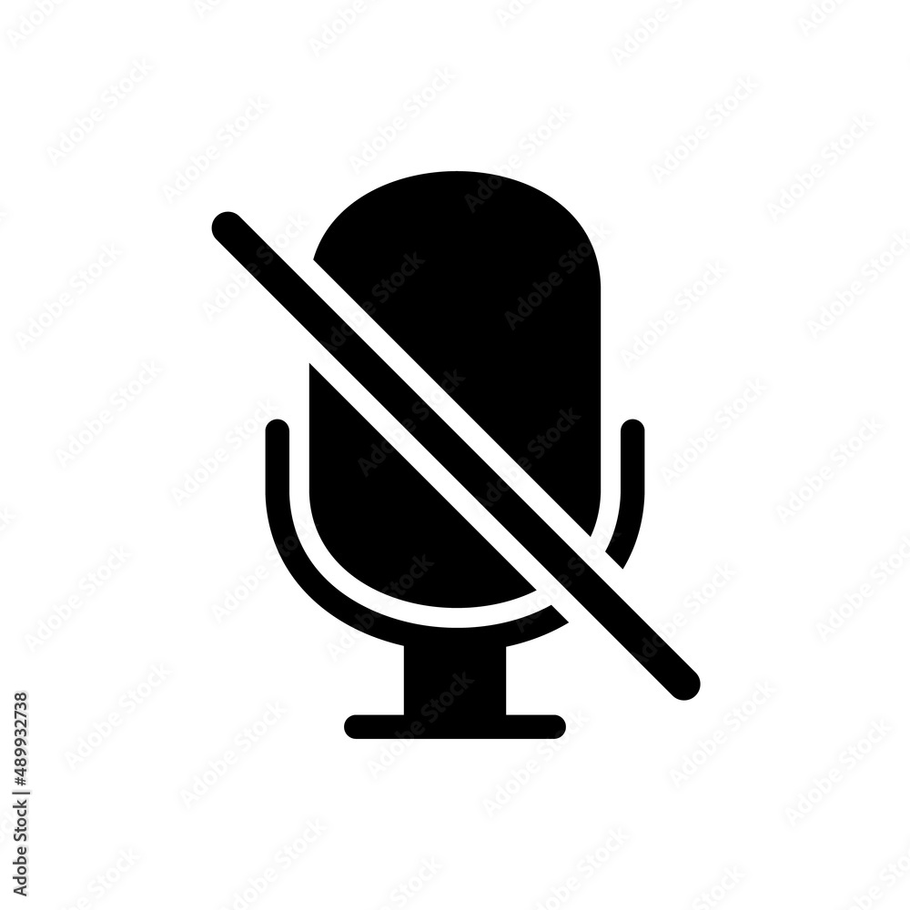 Microphone icon button. Audio voice mute symbol. Mute microphone audio icon Microphone icon button. Audio voice mute symbol. Mute microphone audio icon