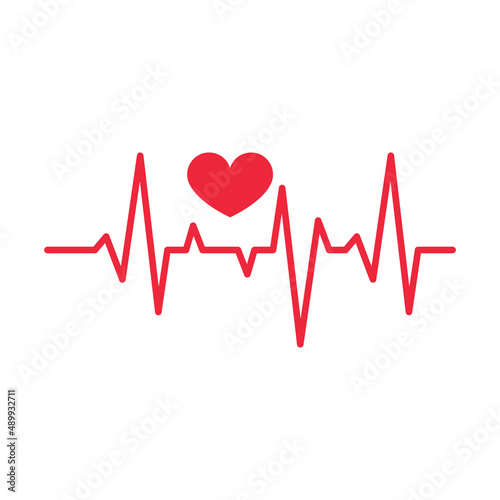 Heart pulse graphic icon vector. Heartbeat symbol. Heart monitor sign