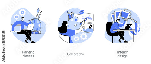 Creativity development isolated cartoon vector illustrations se