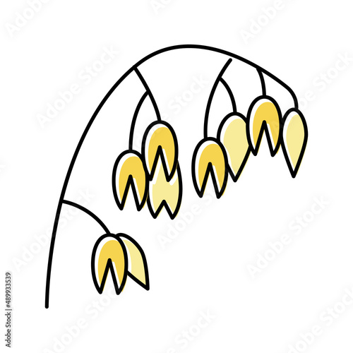 ear oatmeal color icon vector illustration