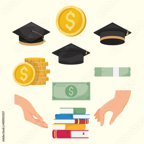 ten loans for scholarships icons