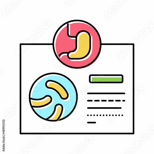 prescription probiotics color icon vector illustration