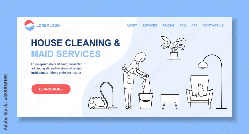 Vector Cleaning service Household Housekeeping