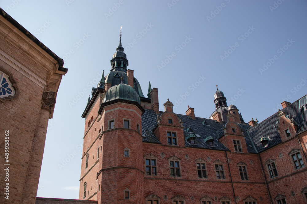 Obraz premium Castle of Vallo, Denmark on a sunny summer day. Royal Denmark. 