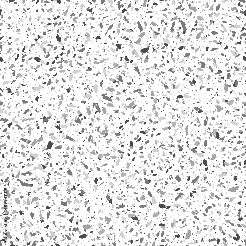 Gray Terrazzo Stone Texture Seamless Pattern Design on White Background Gray Terrazzo Stone Texture Seamless Pattern Design on White Background