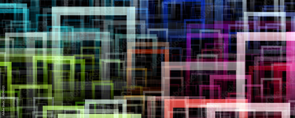 Fantastic abstract square panorama background design illustration Fantastic abstract square panorama background design illustration