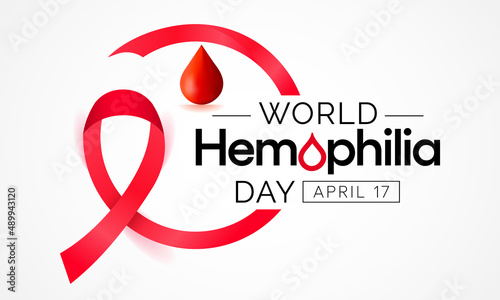 World Hemophilia day is observed every year on April 17, is an inherited bleeding disorder in which the blood does not clot properly and can lead to spontaneous bleeding. Vector illustration