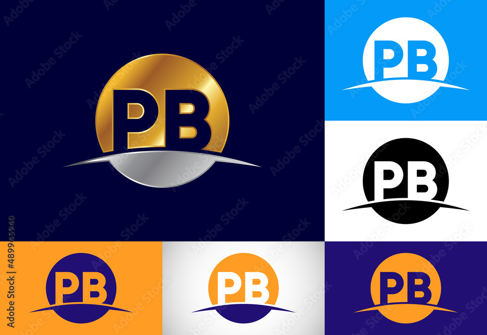 Initial Letter P B Logo Design Vector. Graphic Alphabet Symbol For Corporate Business Identity