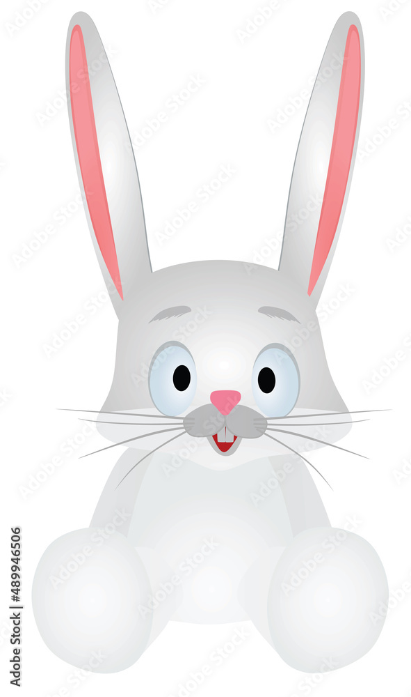 Cute rabbit icon. vector illustration