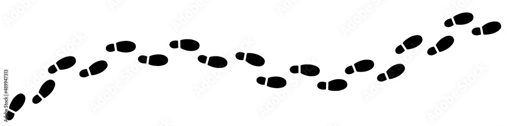 nvis25 NewVectorIllustrationSign nvis - sole - shoeprints . shoe vector trail . footprint . track banner . human tracks background . black transparent sign . 4to1 . AI 10 / EPS 10 . g11258 - obrazy, fototapety, plakaty 