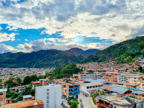 View of the city of Chanchamayo located in the department of Junin in Peru