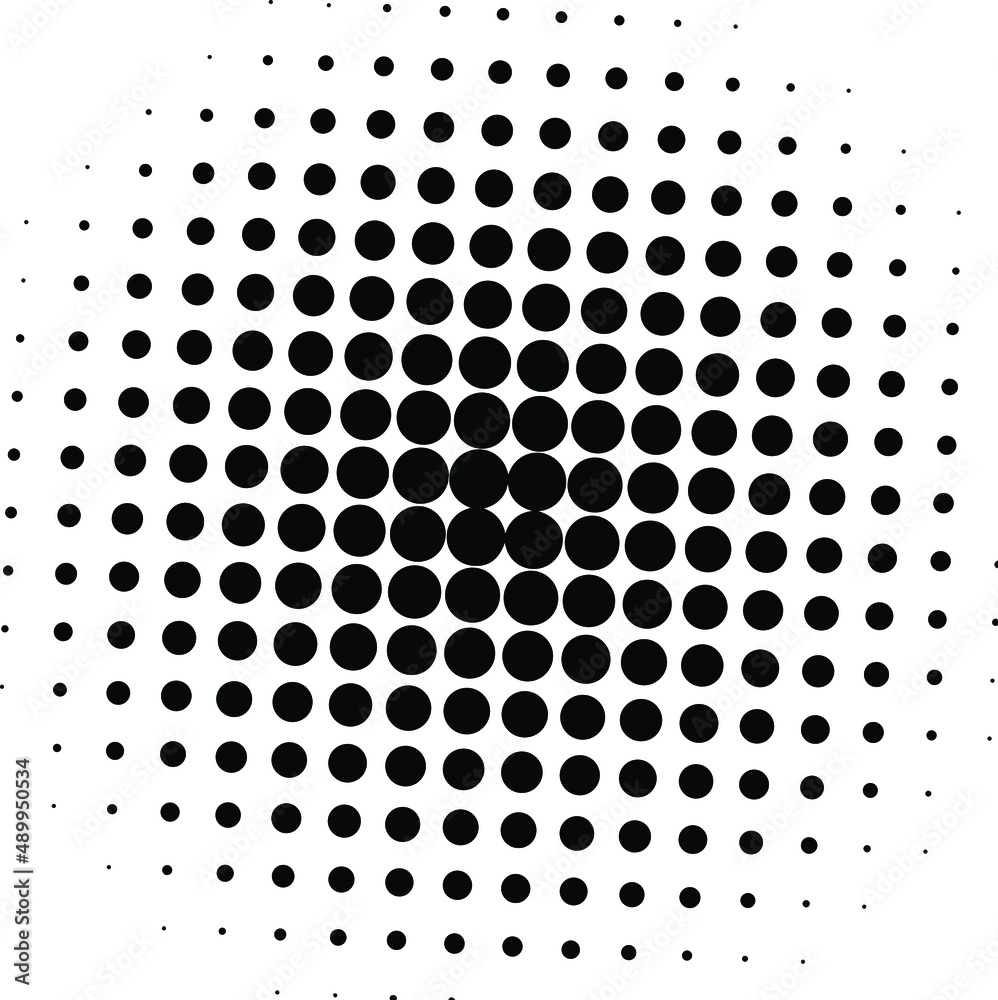 White and black circles, gradient halftone background. Vector illustration. White and black circles, gradient halftone background. Vector illustration.