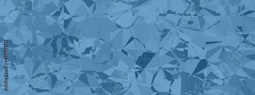 Banner abstract macro crystal geometric background texture French Blue color. Random pattern background. Texture French Blue color pattern background.