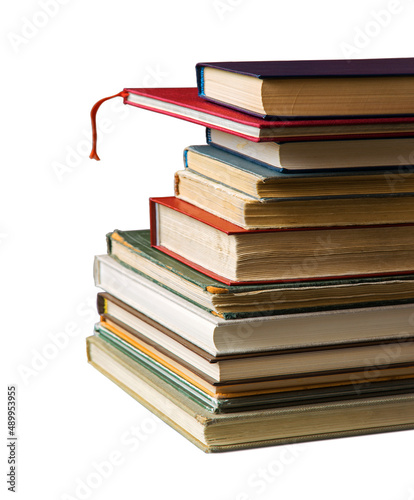 Stack of old books. Ancient background