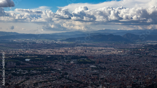 City and clouds