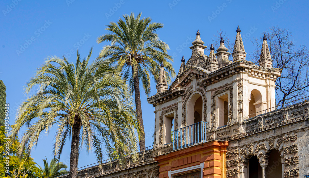 Baroque style gardens in the Alcázar of Seville