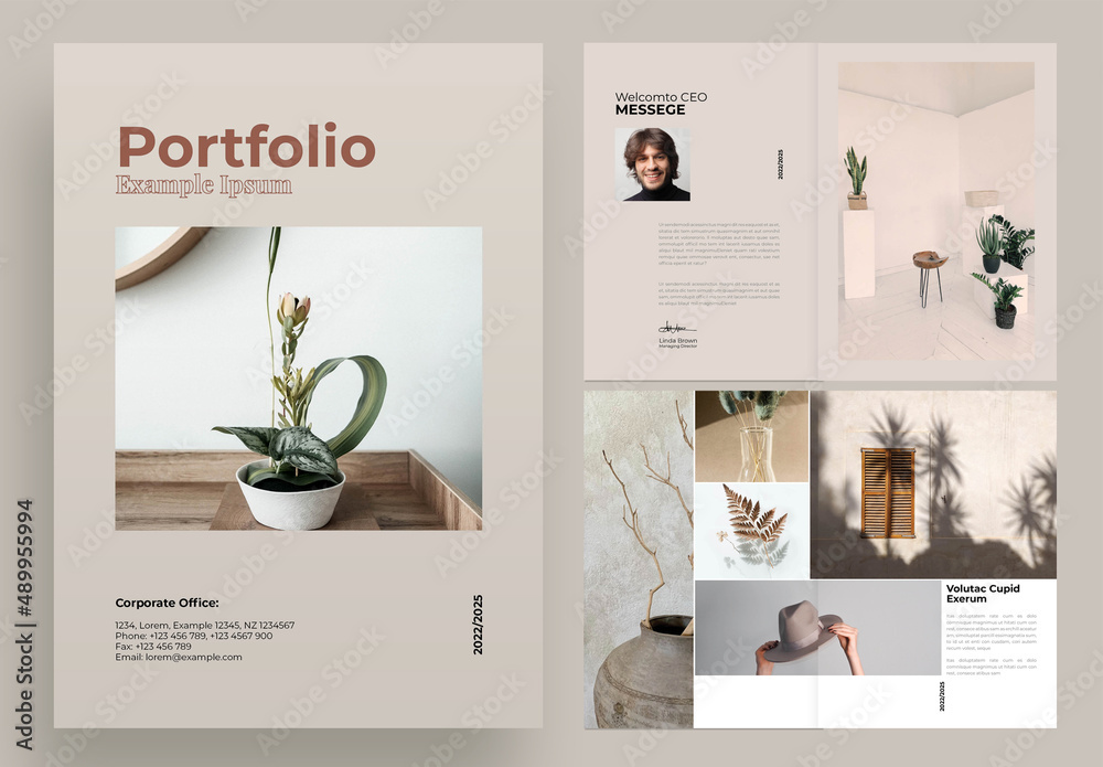 Portfolio Brochure Layout Stock Template | Adobe Stock