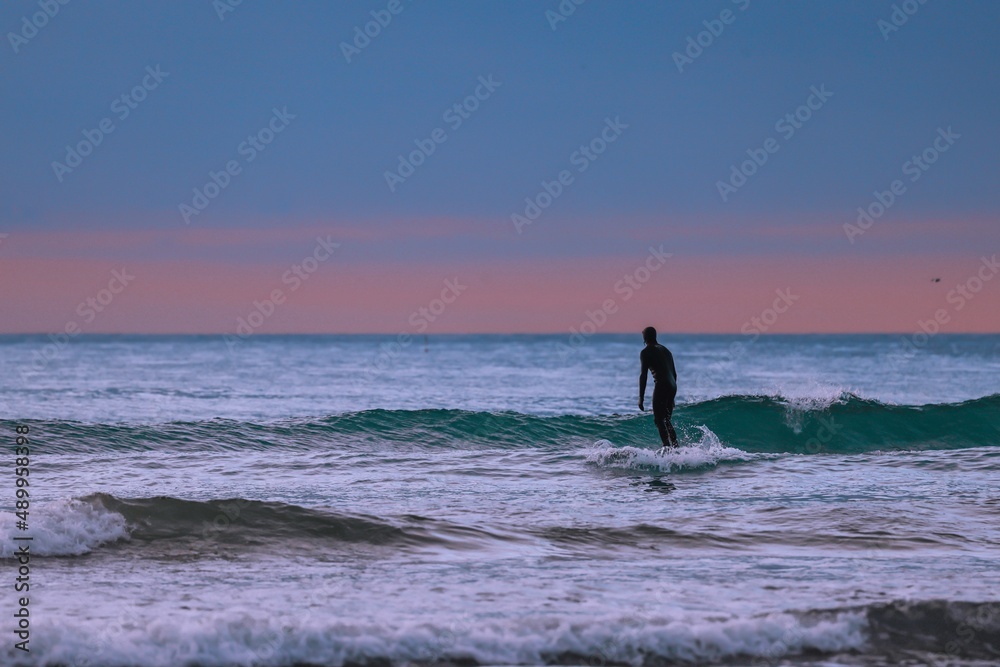 surfer on the beach