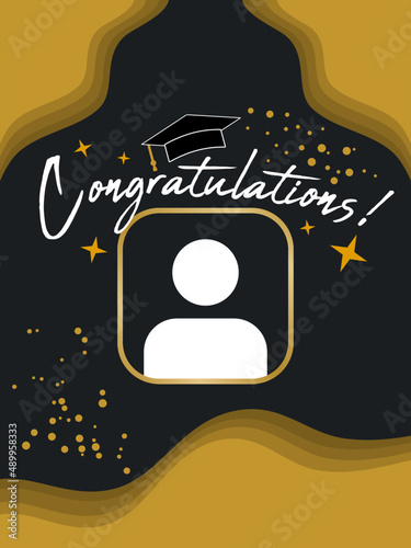Graduation card template. Congratulations card template. Best used for a graduation celebration.