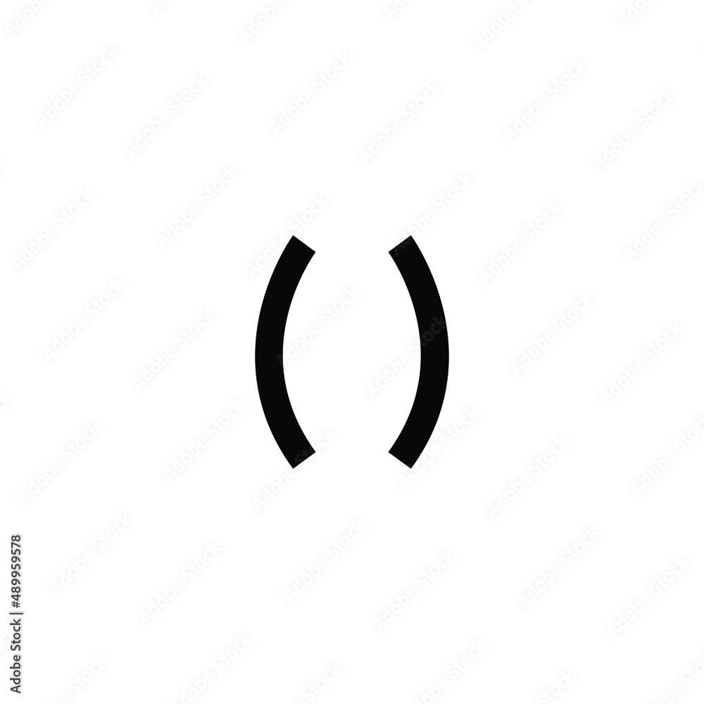 Curly bracket icon. Curly braces sign vector Curly bracket icon. Curly braces sign vector
