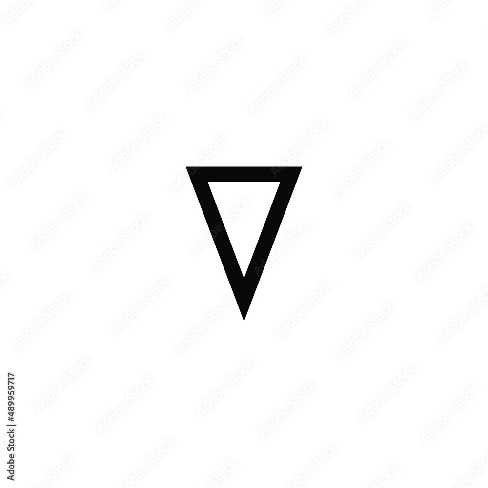 Nabla symbol vector. Vector icon of maths nabla