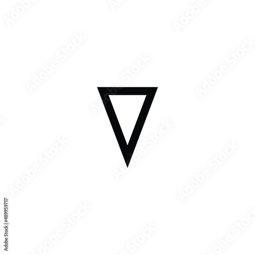Nabla symbol vector. Vector icon of maths nabla