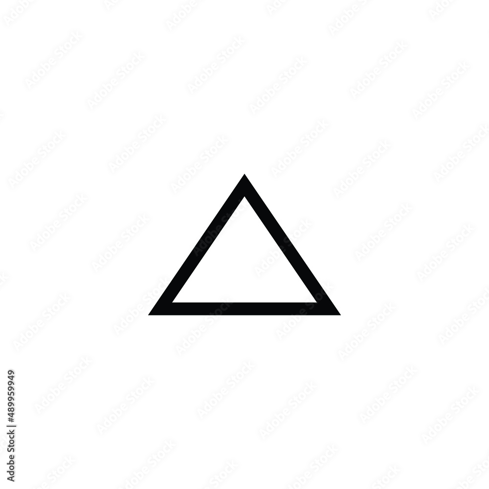 Triangle sign vector. Maths triangle delta icon vector Triangle sign vector. Maths triangle delta icon vector