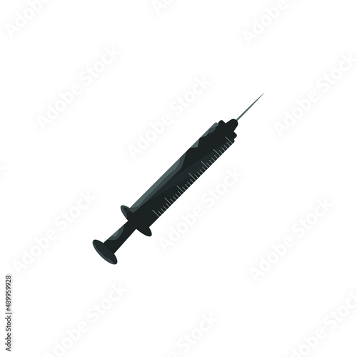 Syringe illustration. Injection syringe vector. syringe isolated on white background