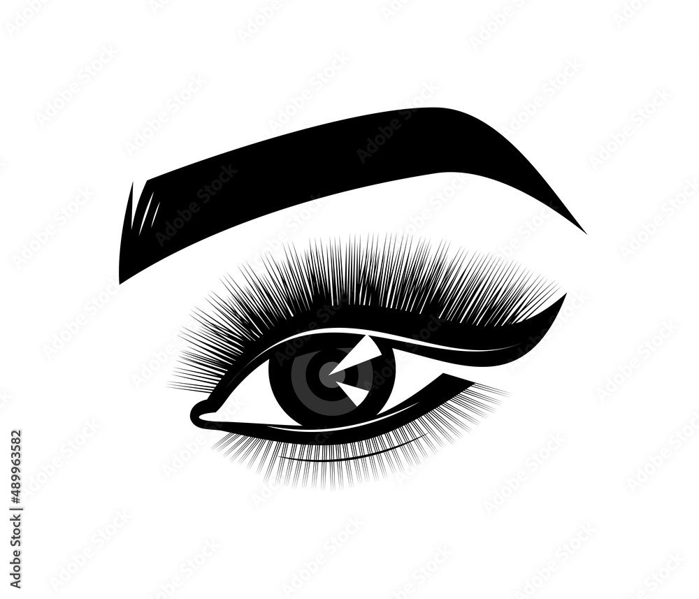 Beautiful eye with long eyelashes. Beautiful eye with long eyelashes.