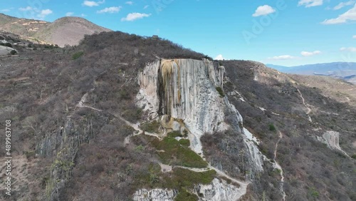 Aerial view of Hierve el Agua, Oxaca, Mexico