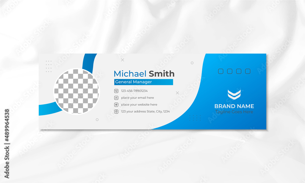 Modern creative email signature design or email footer design vector ...