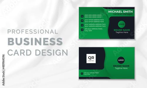 Creative modern business card print template. Double-sided creative business card template.