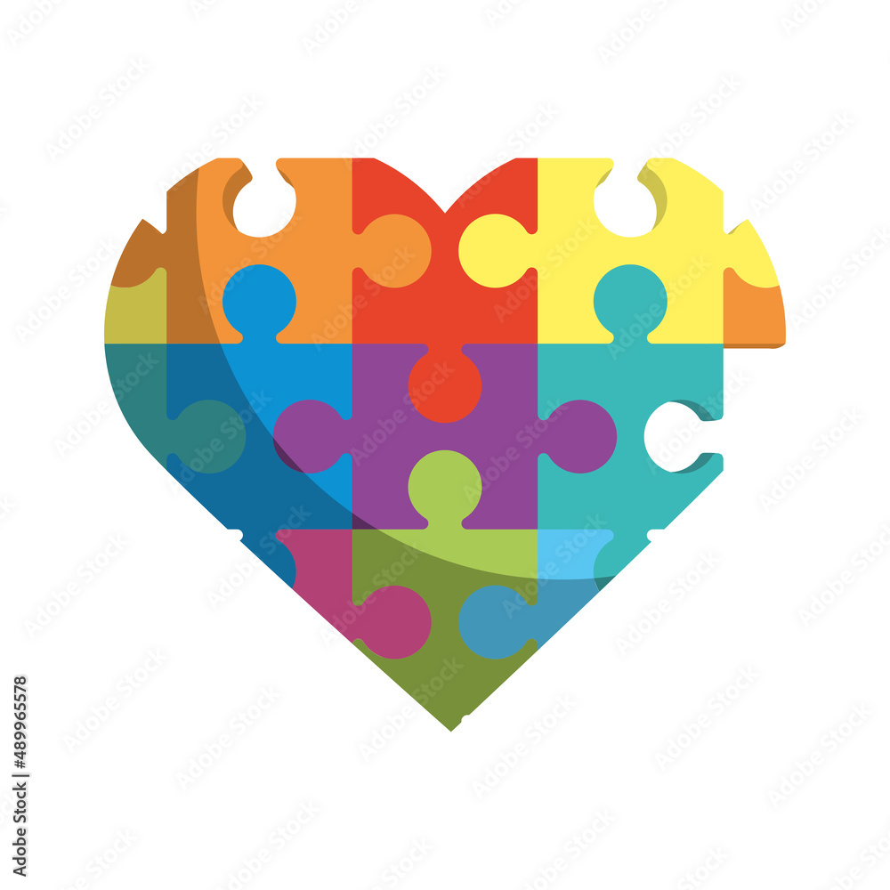 heart with puzzle pieces heart with puzzle pieces