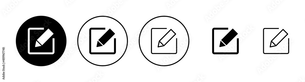 Edit icons set. edit document sign and symbol. edit text icon. pencil. sign up Edit icons set. edit document sign and symbol. edit text icon. pencil. sign up