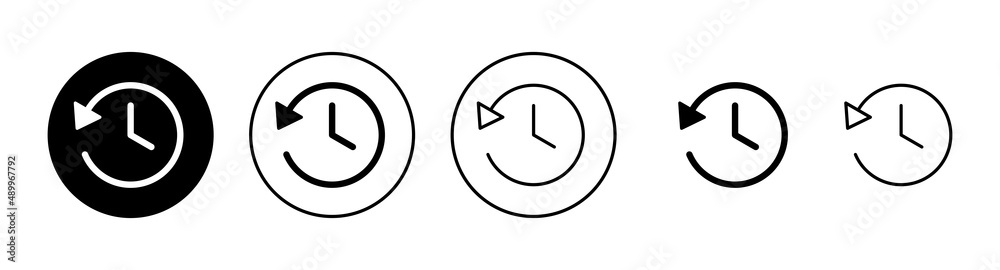 History icons set. recent event history sign and symbol History icons set. recent event history sign and symbol