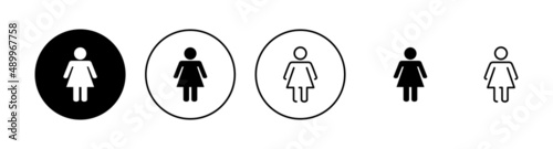 Female icons set. woman sign and symbol